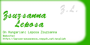 zsuzsanna leposa business card